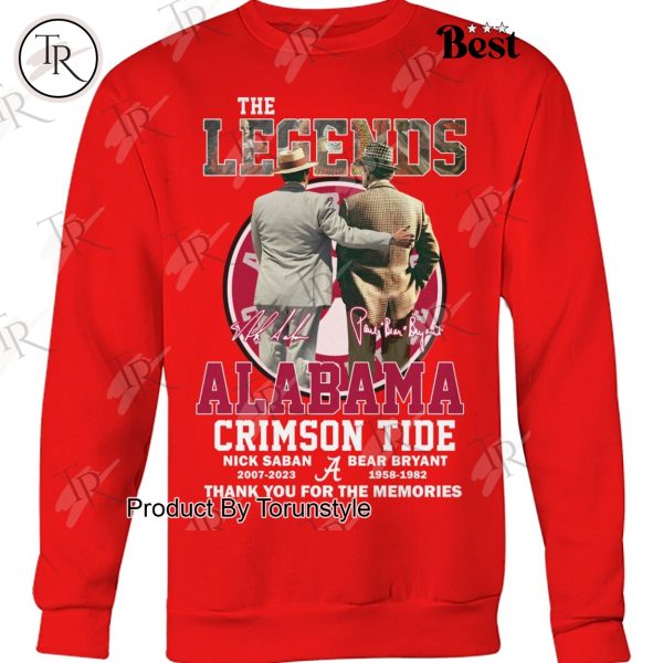 The Legends Alabama Crimson Tide NCAA Thank You For The Memories T-Shirt