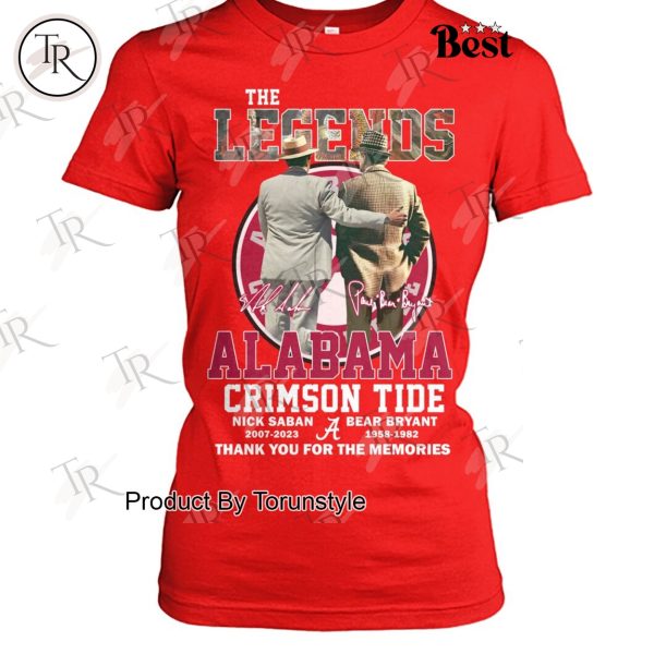 The Legends Alabama Crimson Tide NCAA Thank You For The Memories T-Shirt