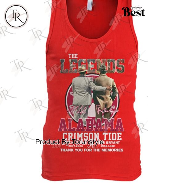 The Legends Alabama Crimson Tide NCAA Thank You For The Memories T-Shirt