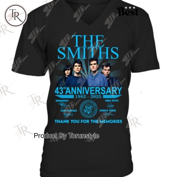 The Smiths 43rd Anniversary 1982-2025 Thank You For The Memories T-Shirt