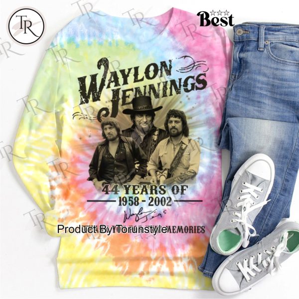 Waylon Jennings 44 Years Of 1958-2002 Thank You For The Memories T-Shirt