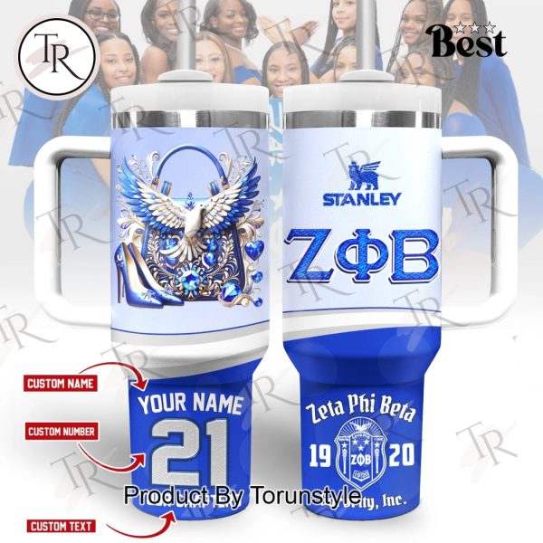 Zeta Phi Beta 1920 Sorority, Inc Custom Name 40oz Tumbler