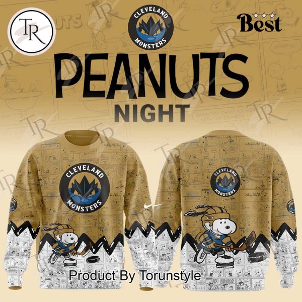 Cleveland Monsters Peanuts Night 2025 75th Anniversary Hoodie