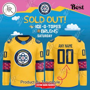 Springfield Thunderbirds “Sold Out!” Ice-O-Topes Bruins Saturday 2025 Hockey Jersey