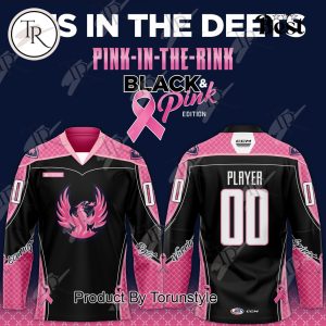 Coachella Valley Firebirds It’s In The Deets Pink In The Rink Black And Pink Edition Hockey Jersey