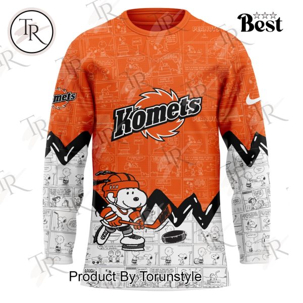 Fort Wayne Komets Peanuts Night 2025 75th Anniversary Hockey Jersey