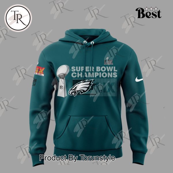 Super Bowl Champions 2025 LIX Philadelphia Eagles Special Edition Hoodie – Blue