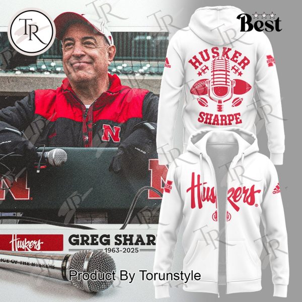 Honoring The Legend Greg Sharpe 1963-2025 “Voice of the Huskers” New Edition Hoodie