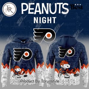 Philadelphia Flyers Peanuts Night 2025 75th Anniversary Hoodie – Blue