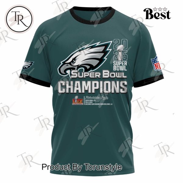 2X Super Bowl Champions LII And LIX Philadelphia Eagles Limited Edition Hoodie – Blue