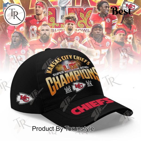 Kansas City Chiefs Super Bowl Champions 2024 Cap – Black