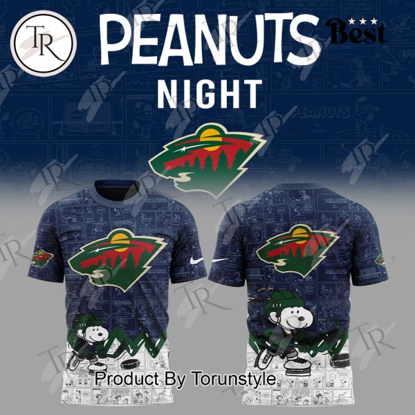 Minnesota Wild Peanuts Night 2025 75th Anniversary Hoodie – Blue