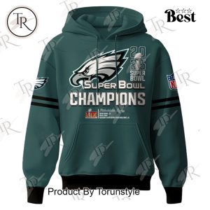 2X Super Bowl Champions LII And LIX Philadelphia Eagles Limited Edition Hoodie – Blue