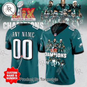 LIX Super Bowl Champions 2 Time Philadelphia Eagles Custom Name Limited Edition Football Jersey