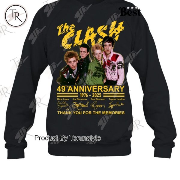 The Clash 49th Anniversary 1976-2025 Thank You For The Memories -T-Shirt