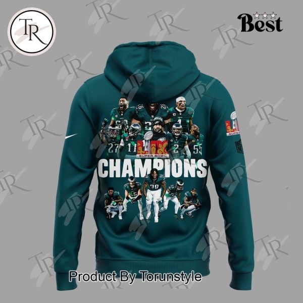 Super Bowl Champions 2025 LIX Philadelphia Eagles Special Edition Hoodie – Blue