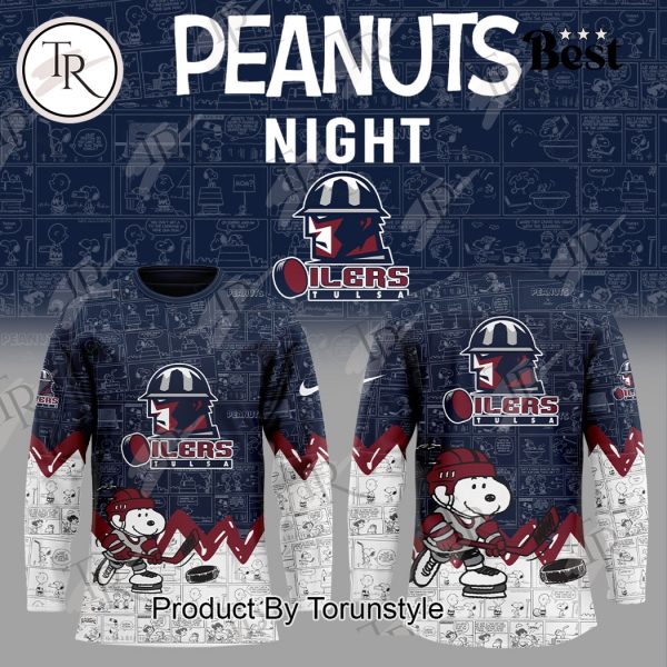 Tulsa Oilers Peanuts Night 75th Anniversary Hockey Jersey