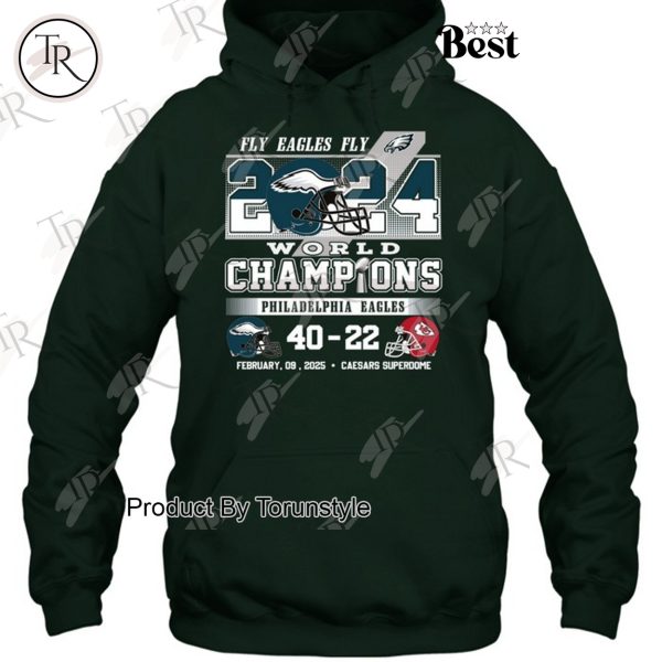 Fly Eagles Fly’ 2024 World Champions Philadelphia Eagles Limited Edition T-Shirt