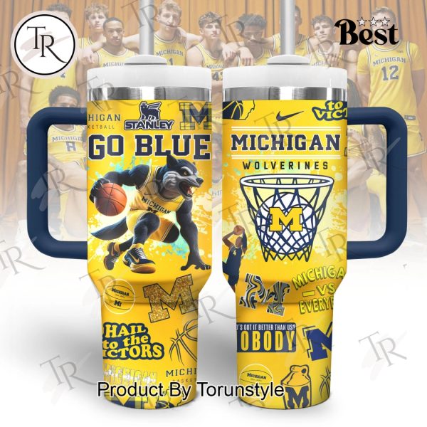 Michigan Wolverines Men’s Basketball “Go Blue” 40oz Tumbler