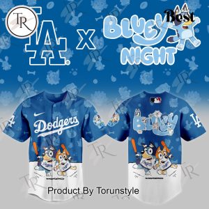 Los Angeles Dodgers 2025 Bluey Night Limited Edition Baseball Jersey