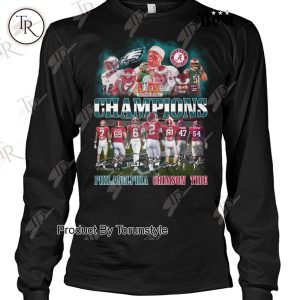 Philadelphia Eagles x Alabama Crimson Tide LIX Super Bowl Champions Limited Edition T-Shirt