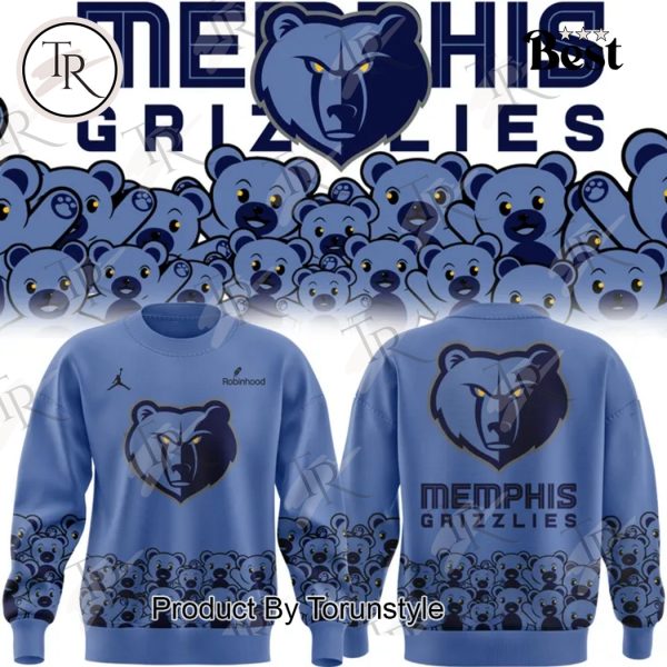 Memphis Grizzlies Teddy Bear Special Edition 2025 Hoodie – Blue