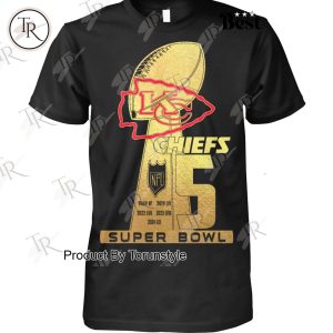 Kansas City Chiefs 5 Super Bowl T-Shirt