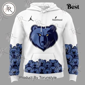 Memphis Grizzlies Teddy Bear Special Edition 2025 Hoodie – White