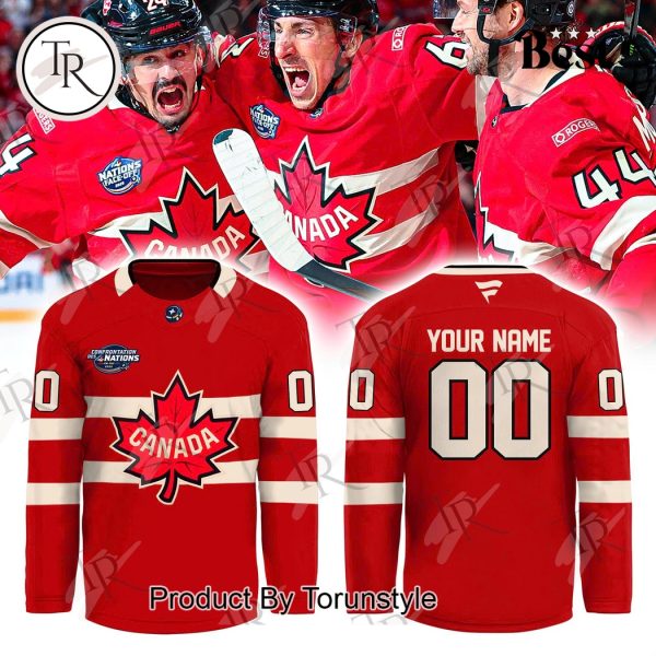 Canada Fanatics Red 4 Nations Face Off 2025 Custom Name Hockey Jersey