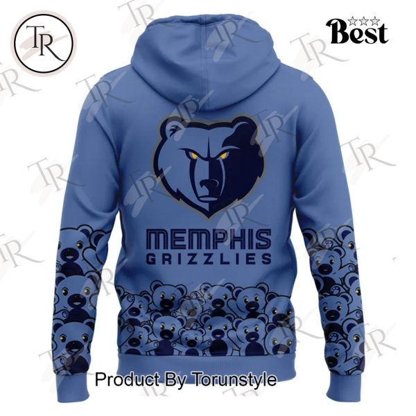 Memphis Grizzlies Teddy Bear Special Edition 2025 Hoodie – Blue