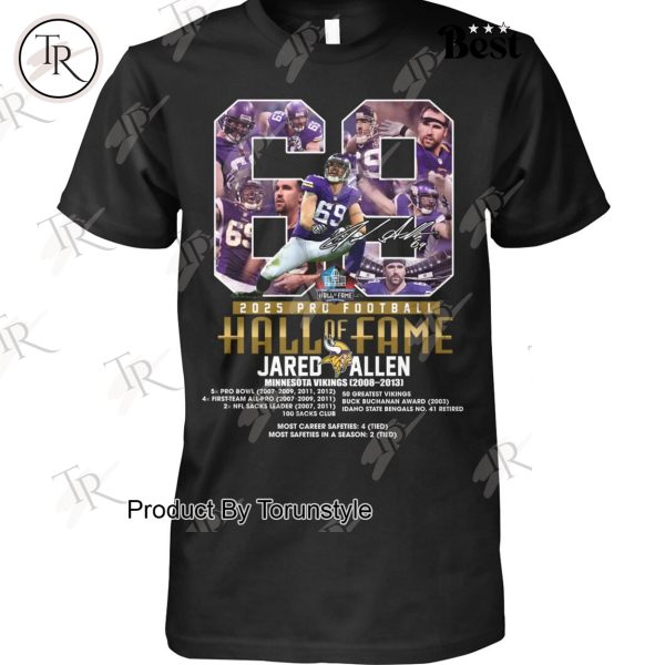 Jared Allen X Minnesota Vikings 2025 Pro Football Hall Of Fame Limited Edition T-Shirt