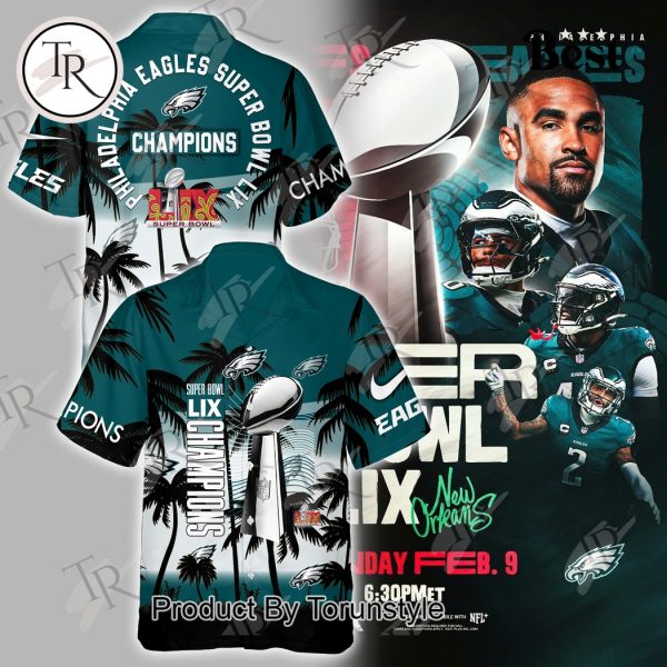 Philadelphia Eagles Super Bowl LIX Champions Champions 2X Limited Edition Hawaiian Shirt – Blue