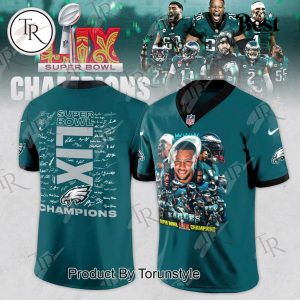 LIX Super Bowl Champions “2X” Philadelphia Eagles Limited Edition Football Jersey – Blue