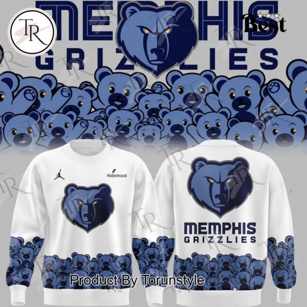 Memphis Grizzlies Teddy Bear Special Edition 2025 Hoodie – White