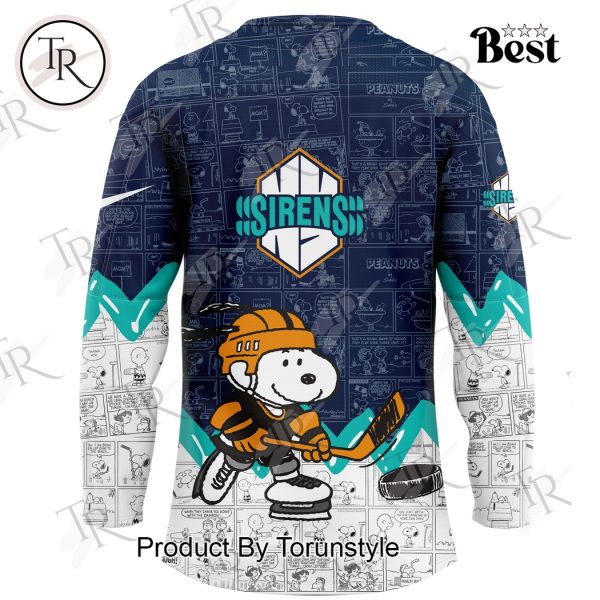 New York Sirens Peanuts Night 75th Anniversary Hockey Jersey