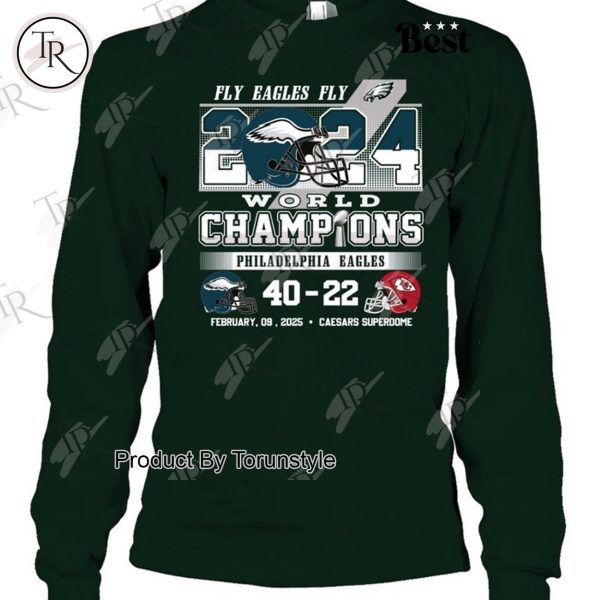 Fly Eagles Fly’ 2024 World Champions Philadelphia Eagles Limited Edition T-Shirt