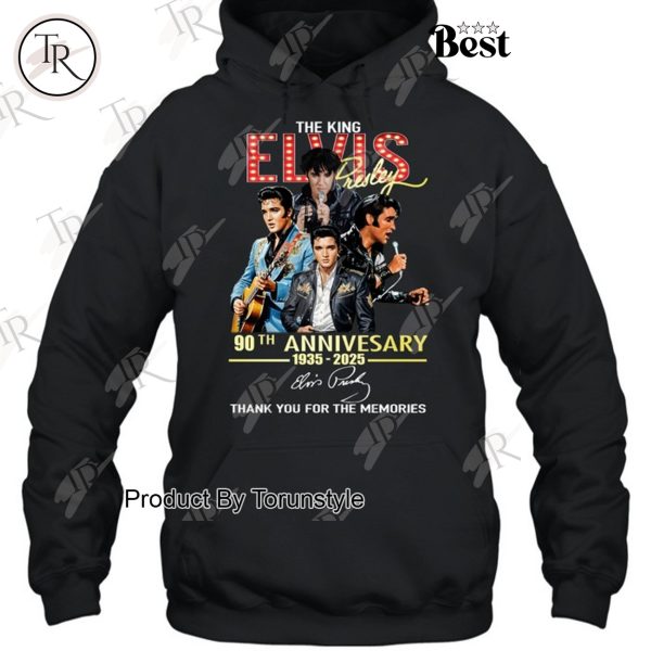 The King Elvis Presley 90th Anniversary 1935-2025 Thank You For The Memories T-Shirt