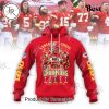 Kansas City Chiefs 5X Super Bowl Champions Back To Back To Back Hoodie – White