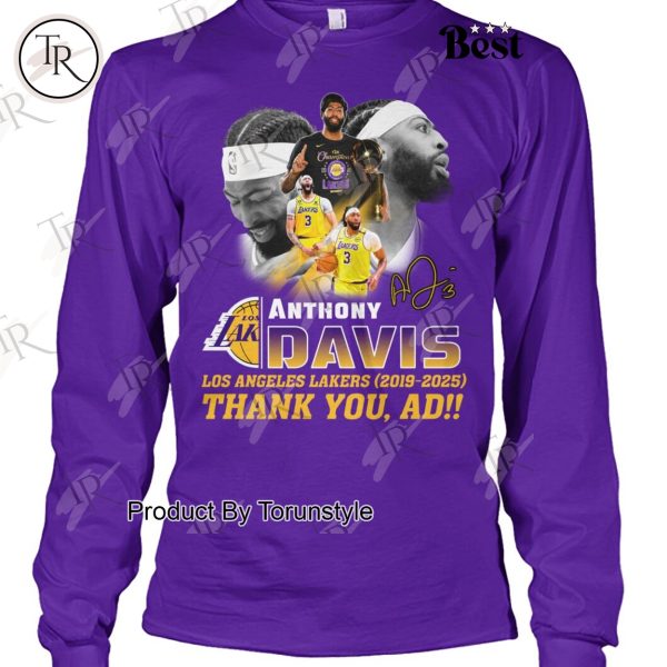 Anthony Davis X Los Angeles Lakers 2019-2025 Thank You, AD!! T-Shirt