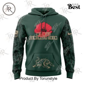 Penrith Panthers We Will Remember Anzac Day Hoodie