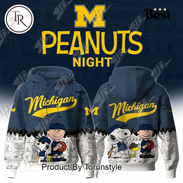 Michigan Wolverines Peanuts Night 75th Anniversary Hoodie