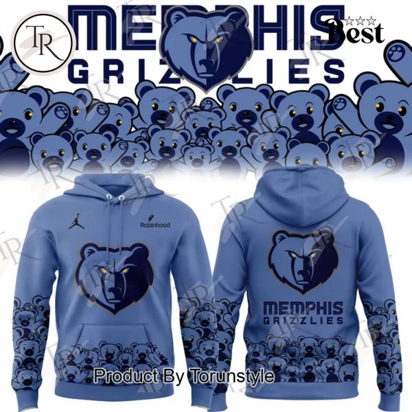 Memphis Grizzlies Teddy Bear Special Edition 2025 Hoodie – Blue