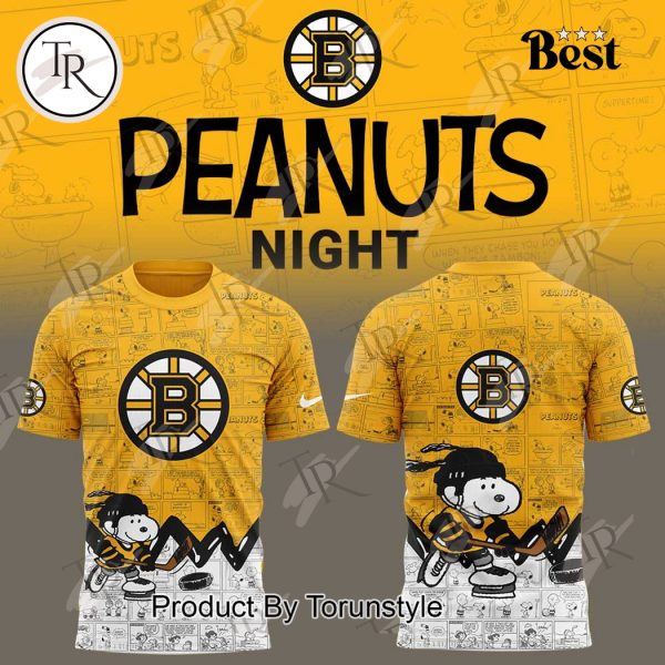 Boston Bruins Peanuts Night 2025 75th Anniversary Hoodie