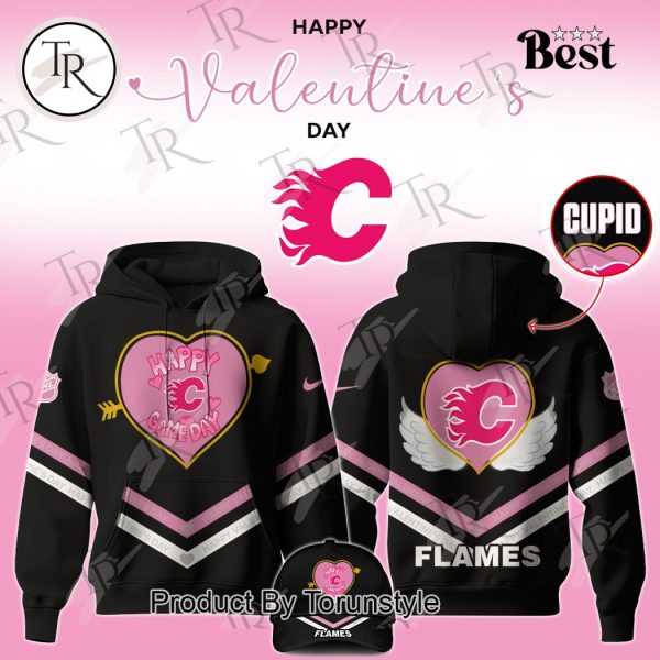 Calgary Flames 2025 Happy Valentine’s Day Hoodie