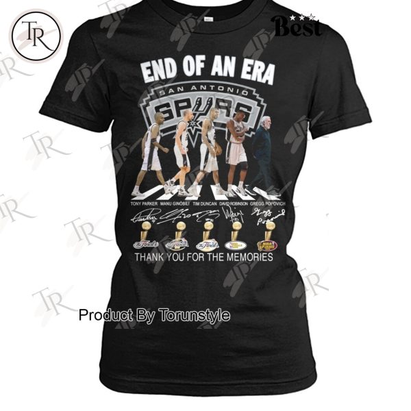 Gregg Popovich x San Antonio Spurs End Of An Era Thank You For The Memories T-Shirt