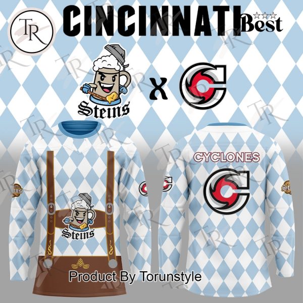 Cincinnati Cyclones Zinzinnati Steins 2025 Limited Edition Hockey Jersey