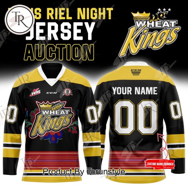 Brandon Wheat Kings Louis Riel Night Custom Name Limited Edition Hockey Jersey