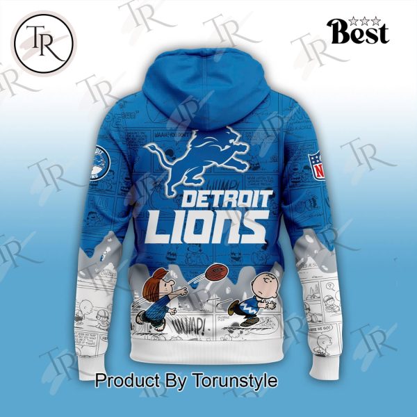 Detroit Lions Peanuts Night 75th Anniversary Hoodie