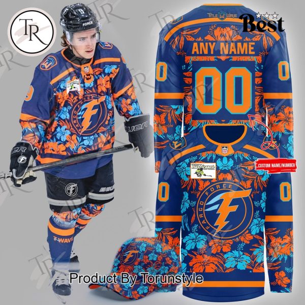 Fargo Force “The Ride The Wave” Custom Name City Edition Hockey Jersey