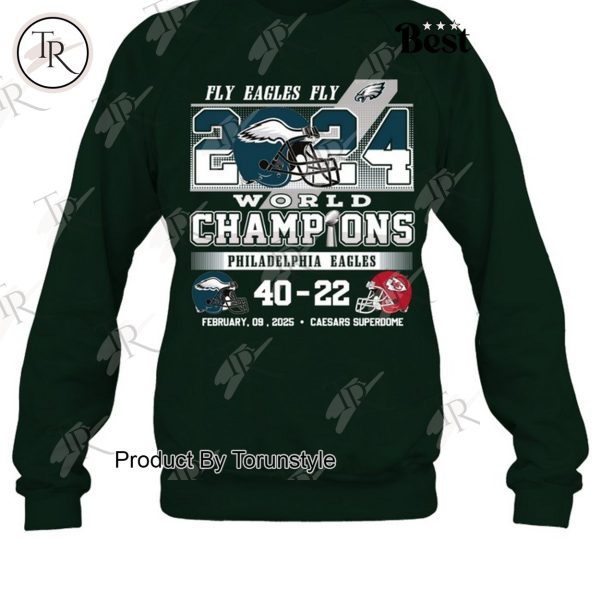 Fly Eagles Fly’ 2024 World Champions Philadelphia Eagles Limited Edition T-Shirt